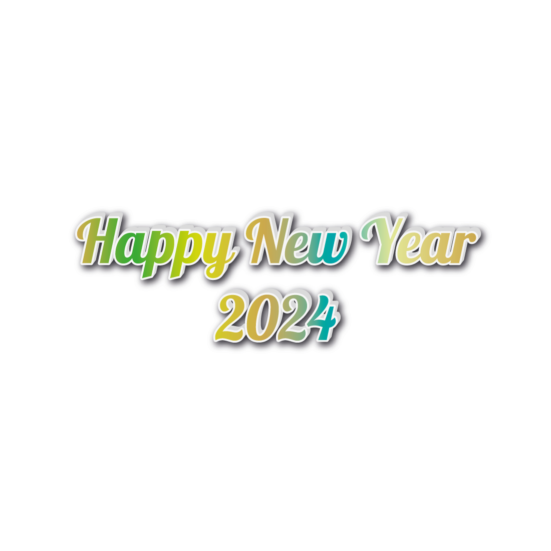 Happy New Year 3d letters, 2024 3d text effect, text effect, 3d text, typography design, editable text effect, modern ,3D Text Effect Design, preview image.