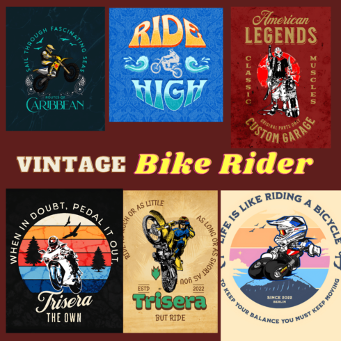 Vantage T-shirt Design For Bike Rider cover image.