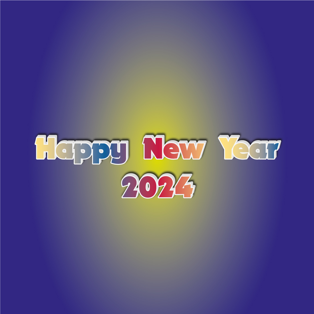 Happy New Year 3d letters, 2024 3d text effect, text effect, 3d text, typography design, editable text effect, modern ,3D Text Effect Design, preview image.