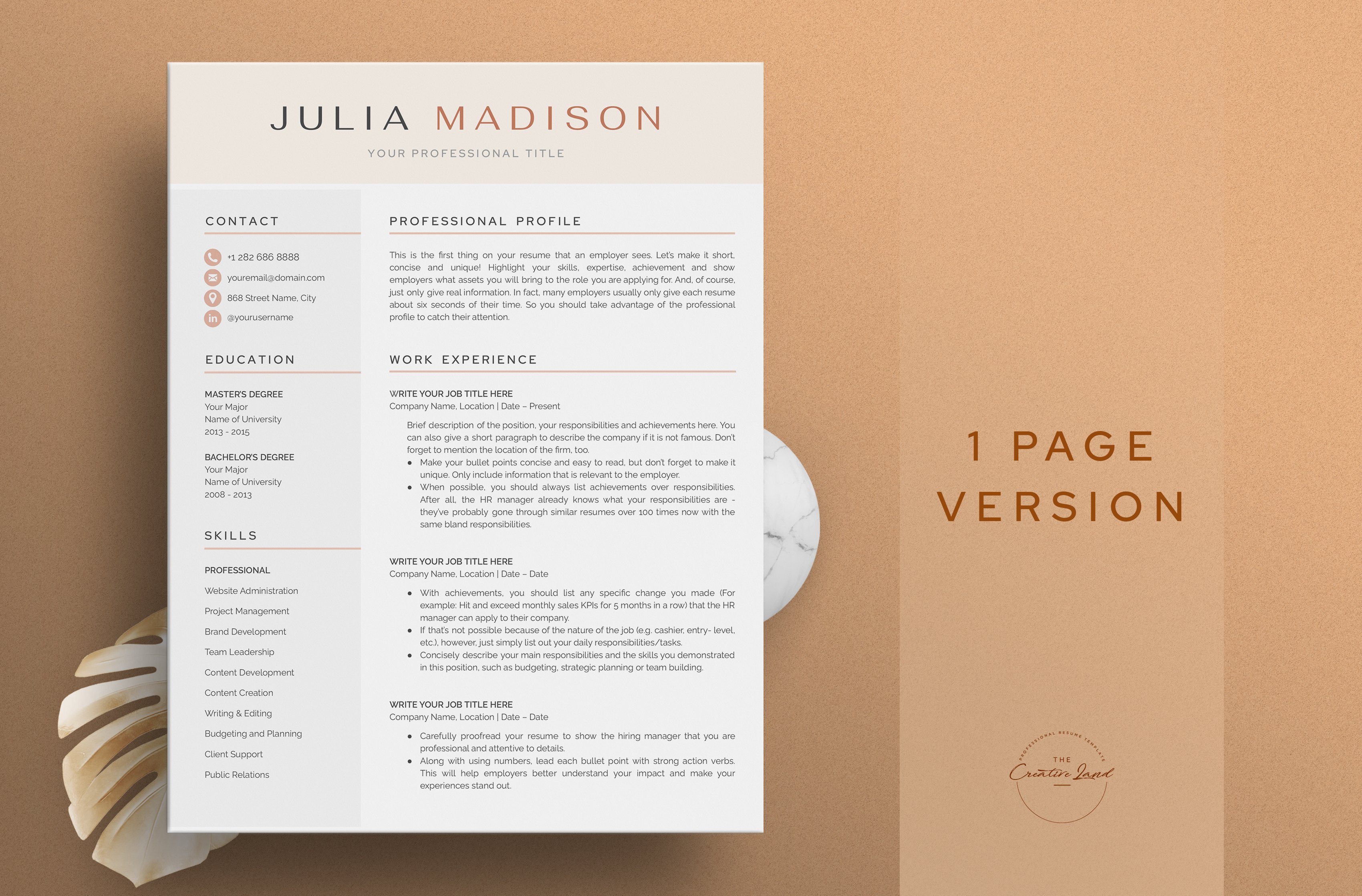 Resume/CV - The Madison preview image.