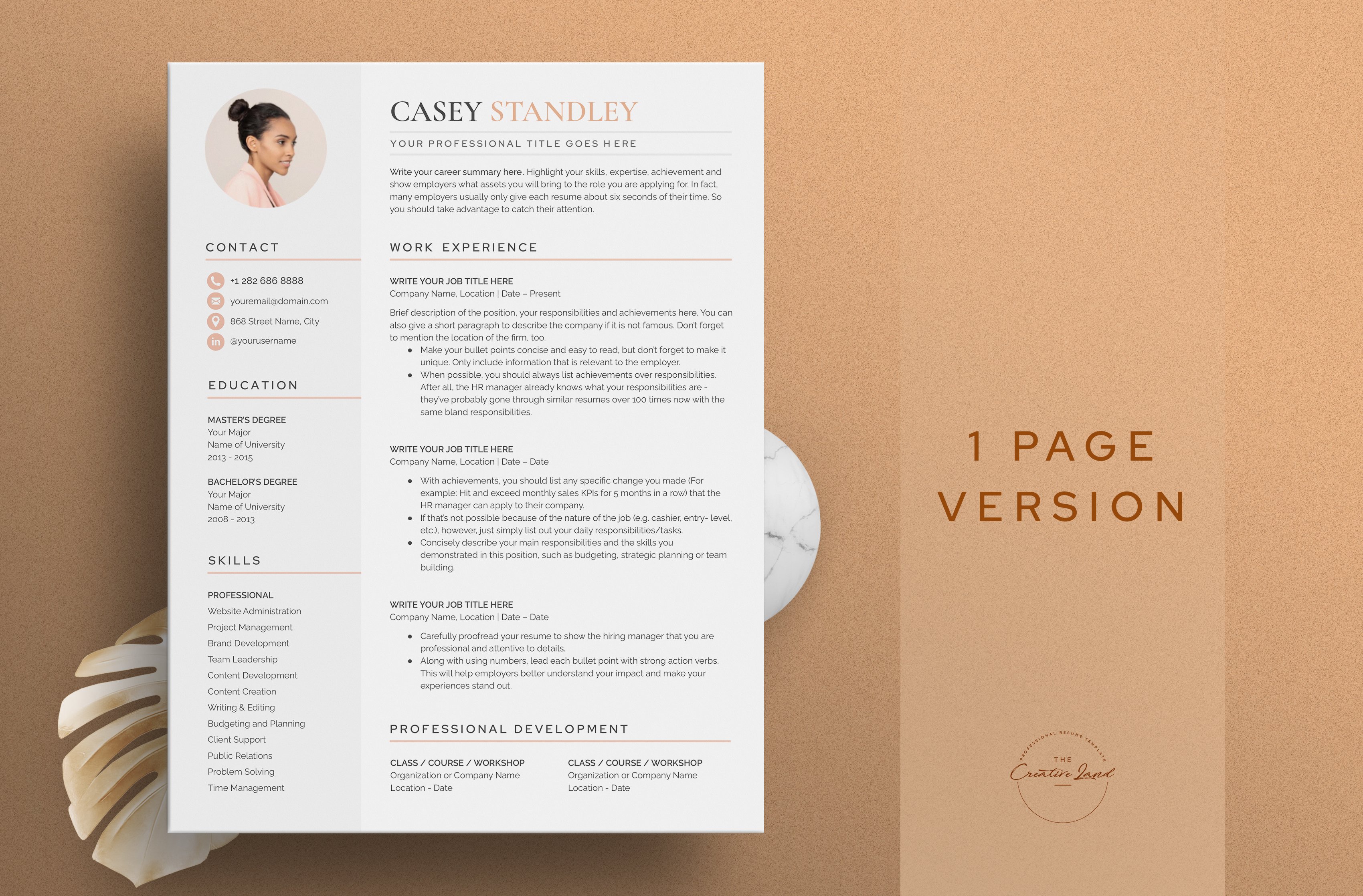 Resume/CV - The Standley preview image.