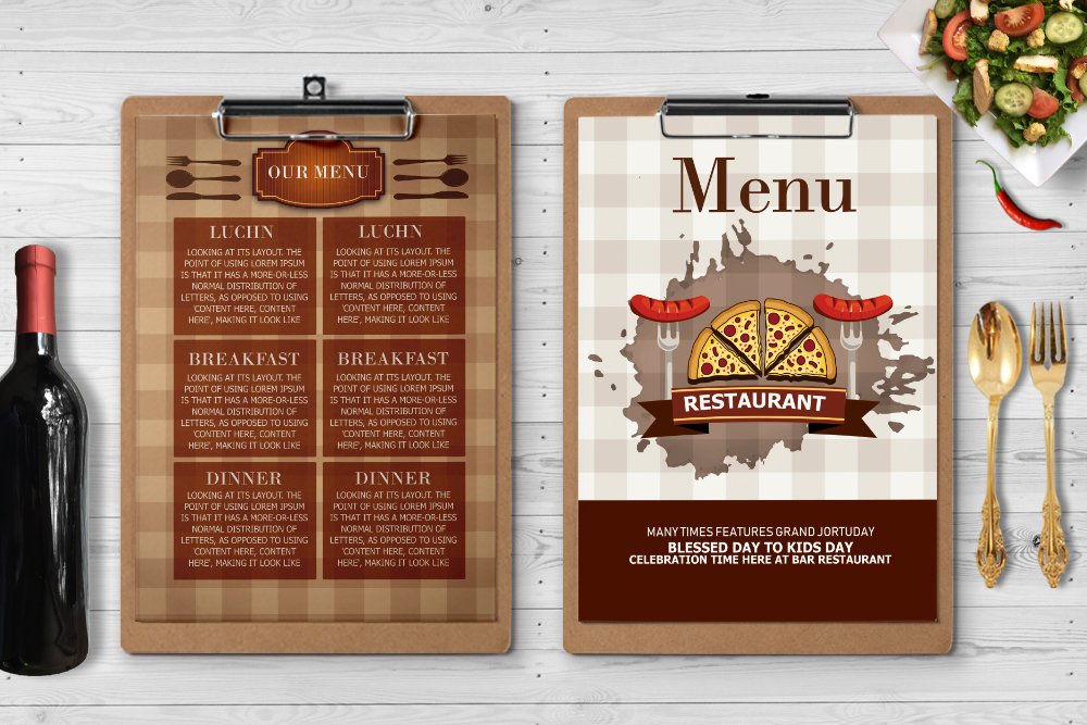 Restaurant Food Menu Template preview image.