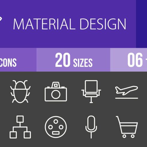 100 Material Design Line Inverted cover image.