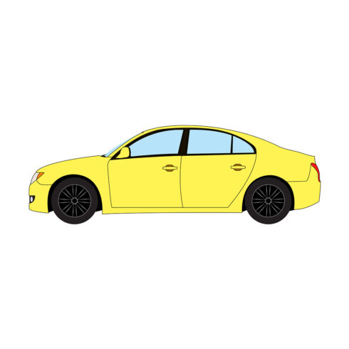Modern car taxi vector cover image.