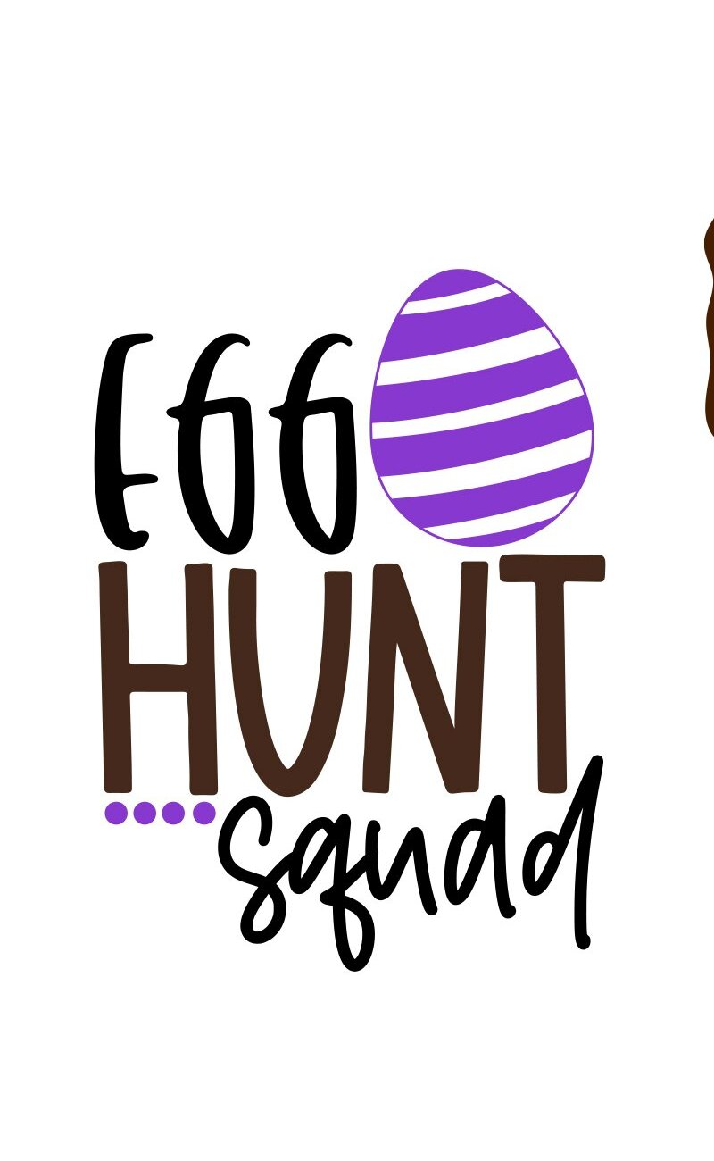 Egg hunt squad logo with an easter egg.