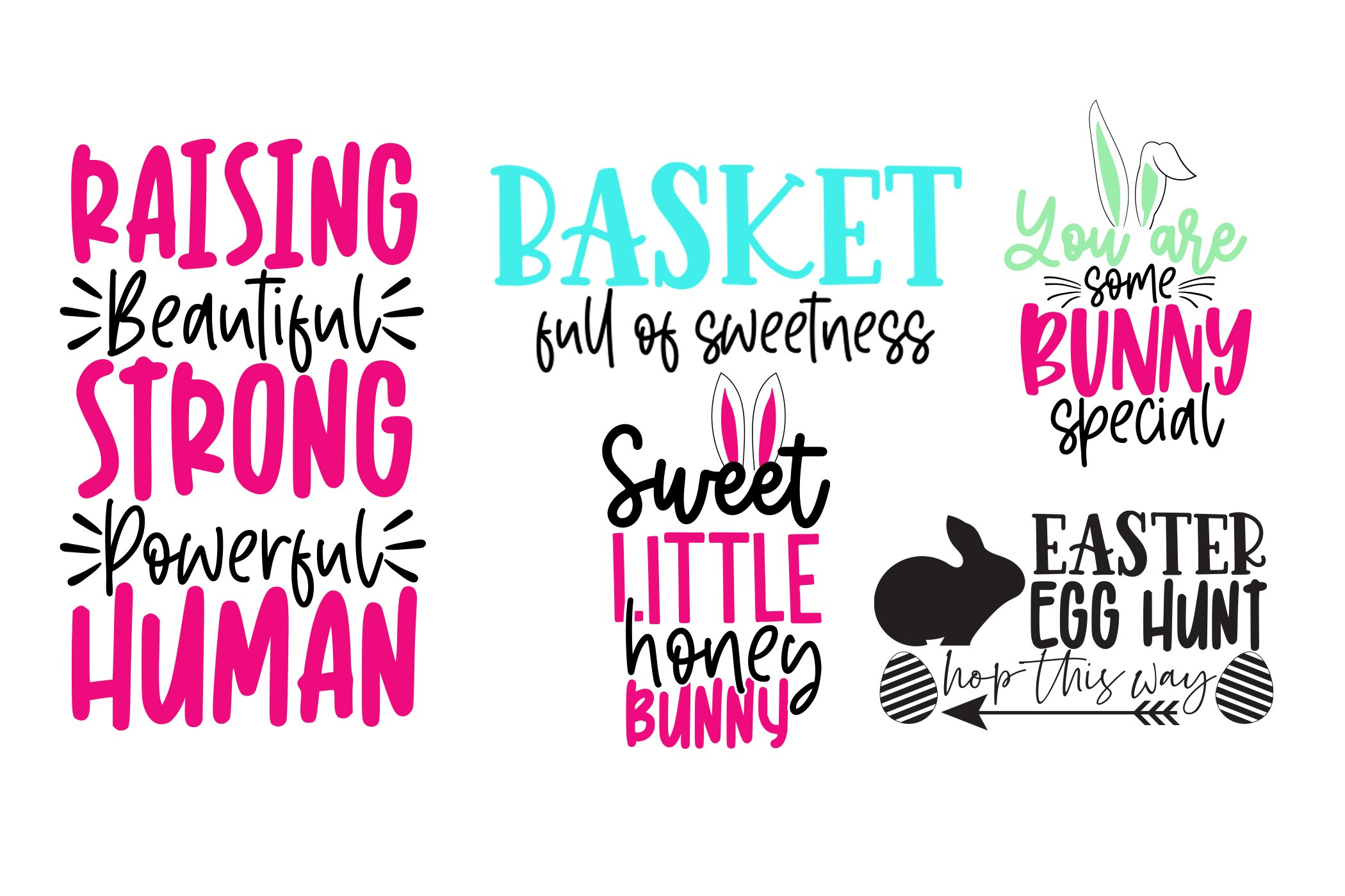 Set of three easter svg files.