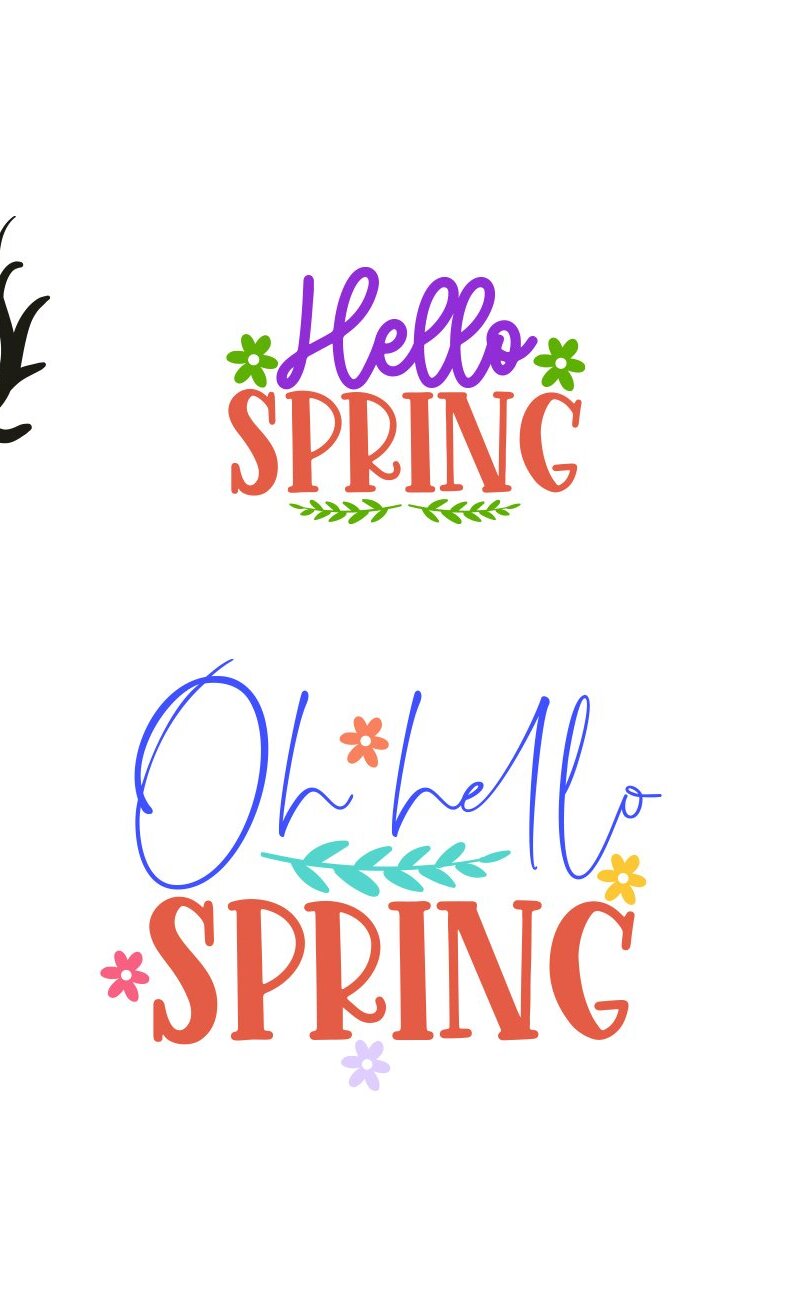 Picture of a hello spring and hello spring.