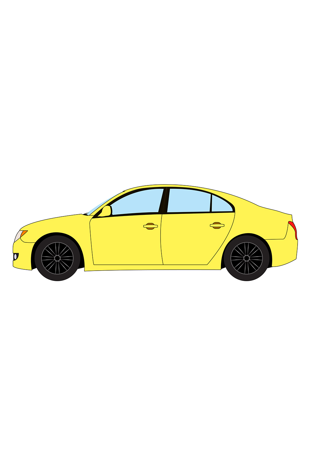 Modern car taxi vector pinterest preview image.