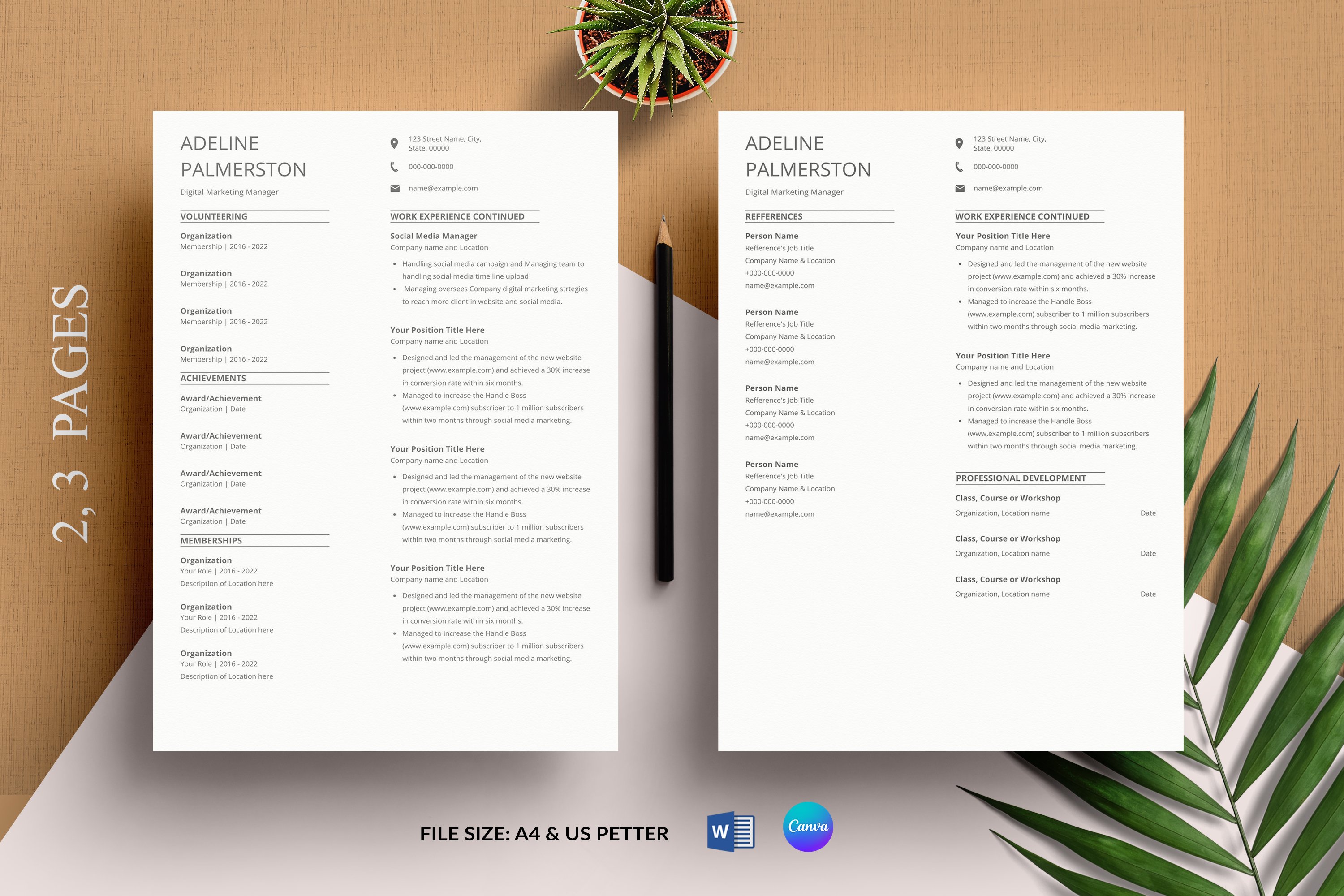 Minimal Resume for Marketing Manager preview image.