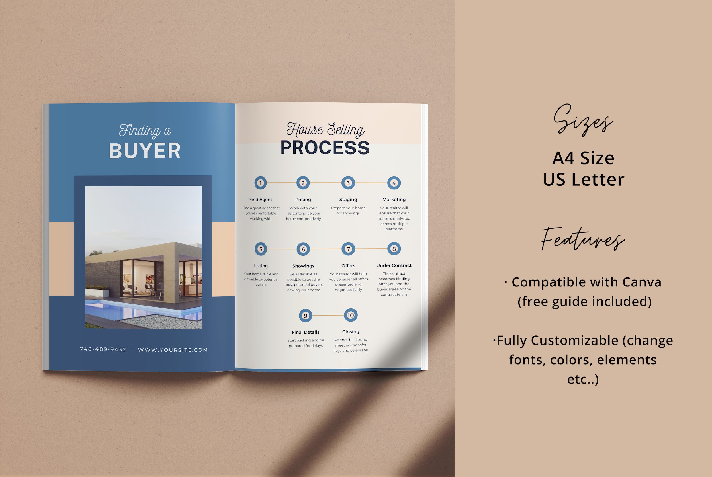 Buyer Seller Real Estate Canva Kit preview image.