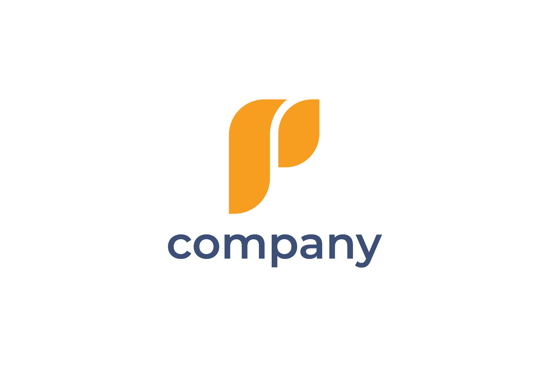 Initial letter P Orange Logo cover image.