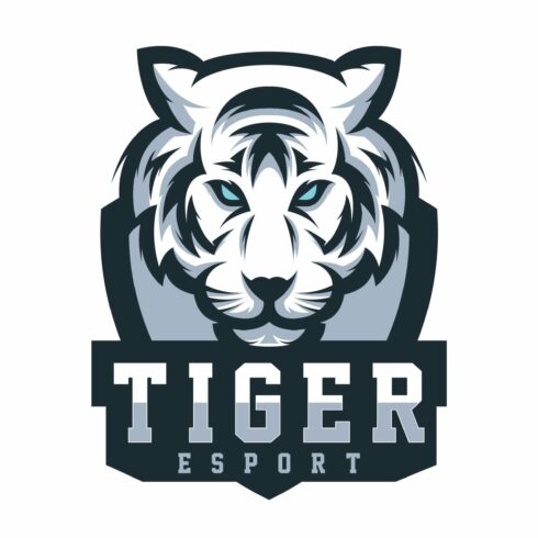 design tiger logo for gaming sport cover image.