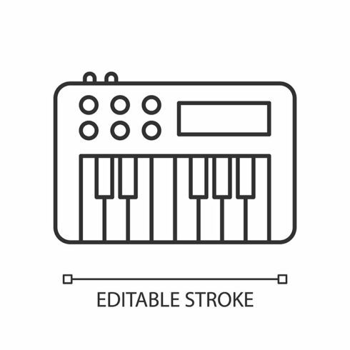 Synthesizer linear icon cover image.