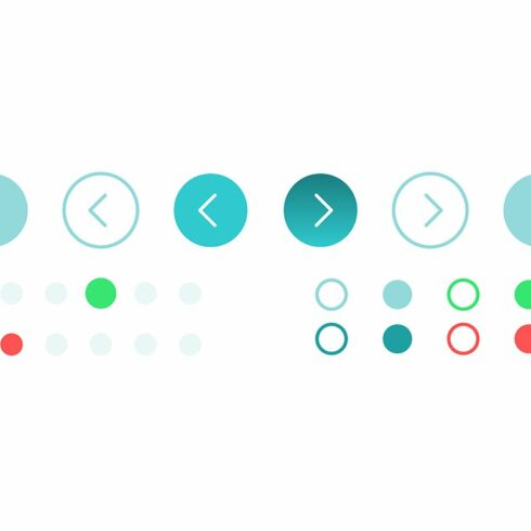 Turn page buttons UI elements kit cover image.