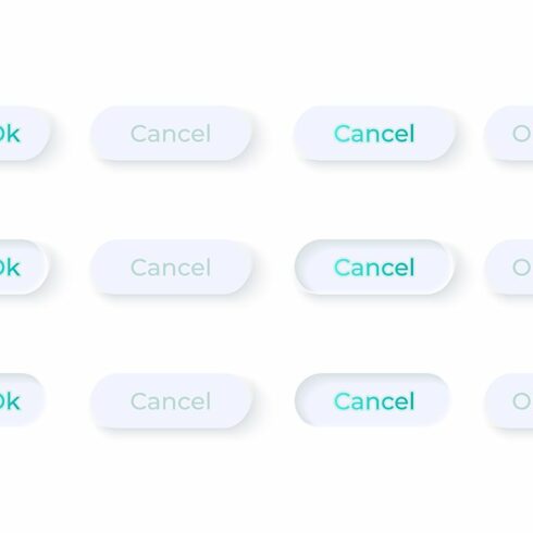 Confirmation buttons UI elements kit cover image.