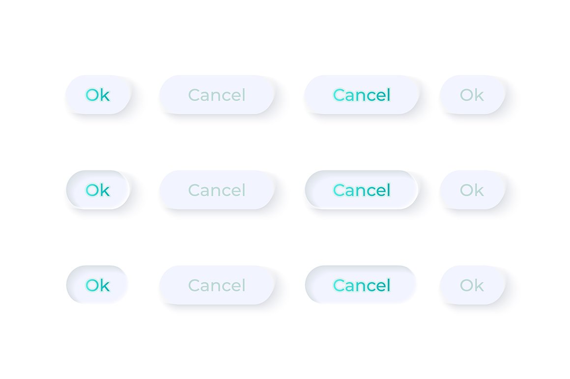 Confirmation buttons UI elements kit cover image.