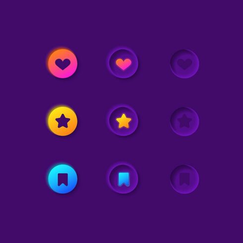 Like buttons UI elements kit cover image.