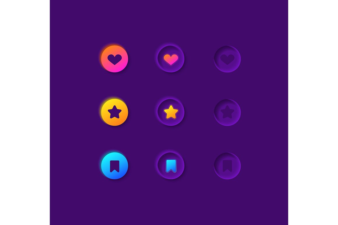 Like buttons UI elements kit cover image.