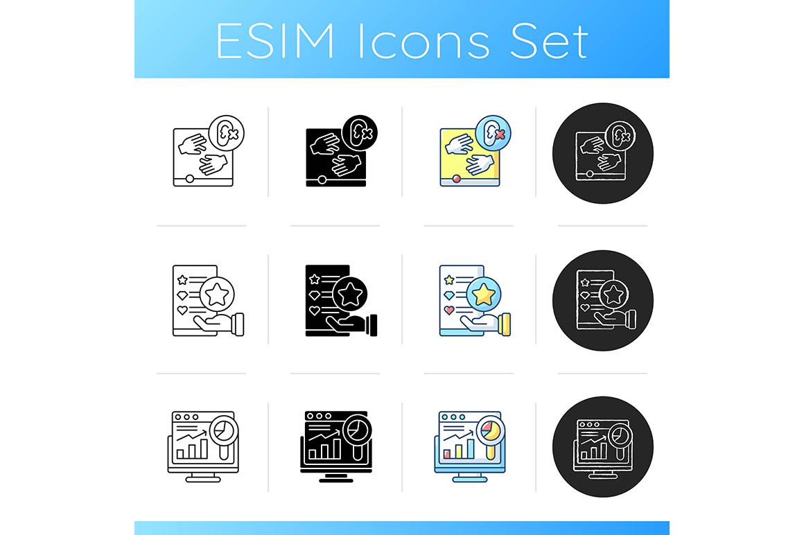 Website optimization icons set cover image.