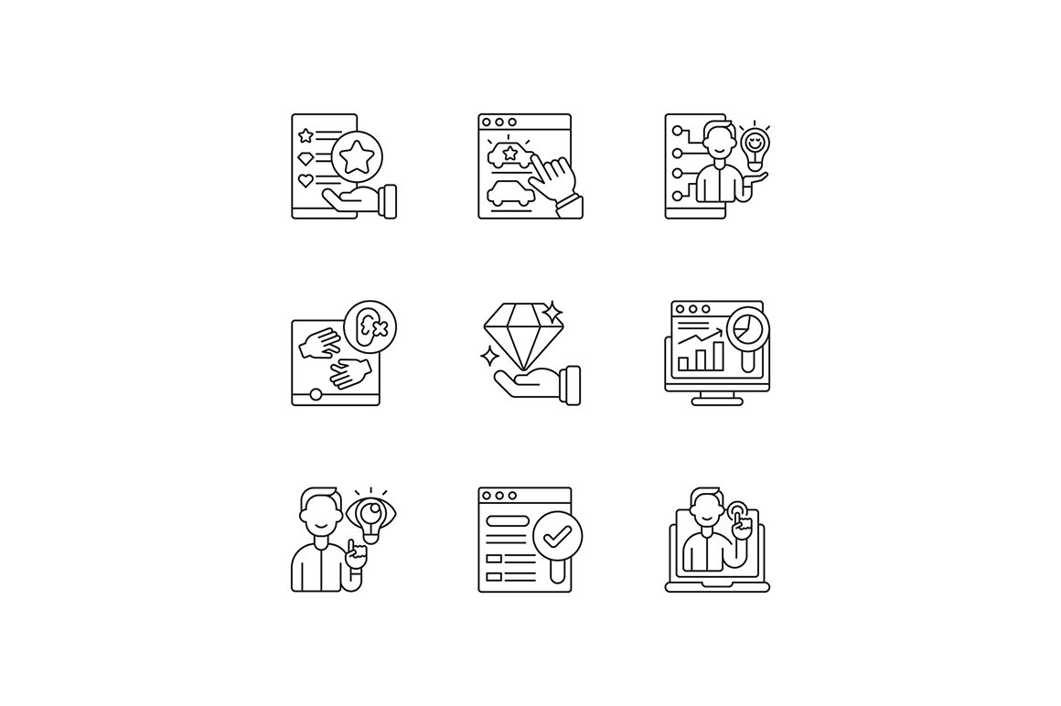 Responsive website design icons set cover image.