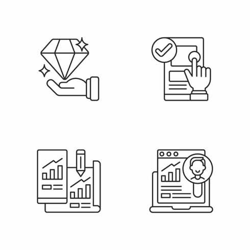 Website user experience icons set cover image.