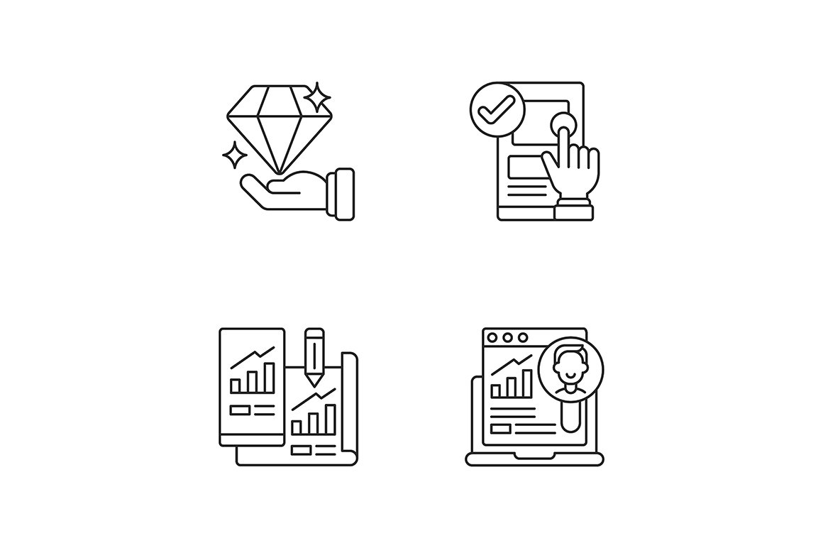 Website user experience icons set cover image.