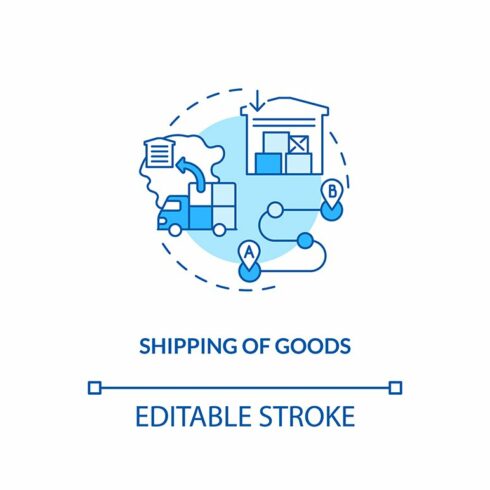Shipping of goods concept cover image.