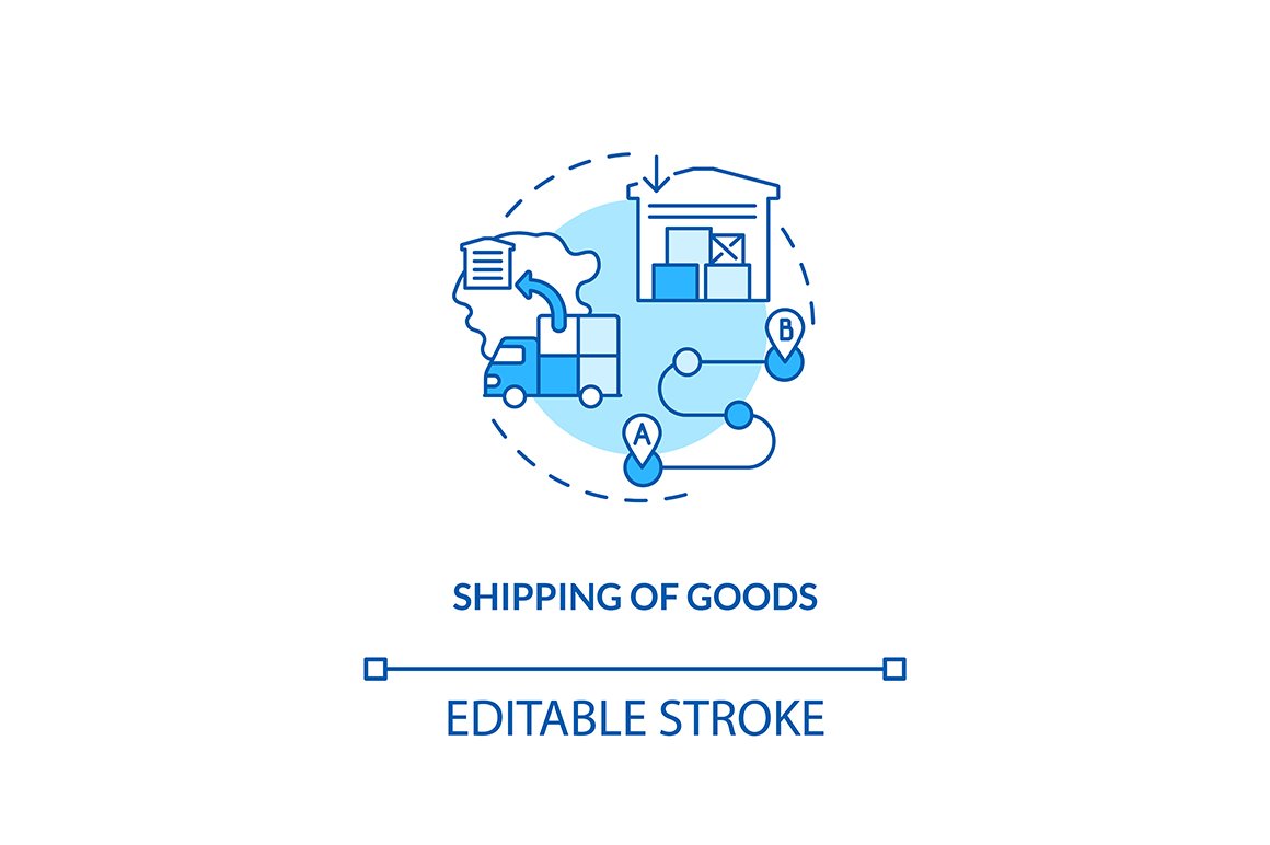 Shipping of goods concept cover image.
