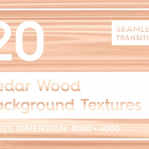 20 Cedar Wood Background Textures cover image.