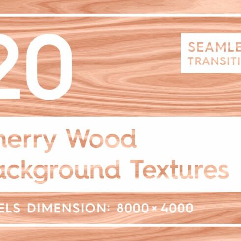 20 Cherry Wood Background Textures cover image.