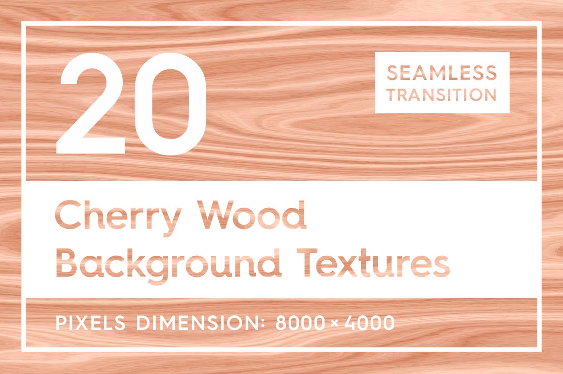 20 Cherry Wood Background Textures cover image.