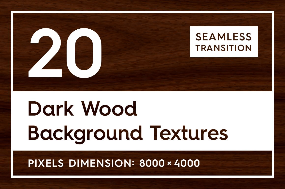 20 Dark Wood Background Textures cover image.