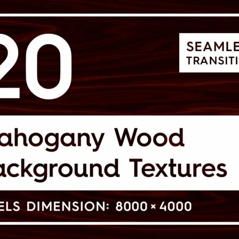 20 Mahogany Wood Background Textures cover image.