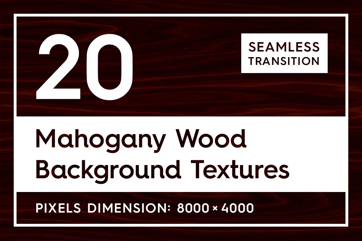 20 Mahogany Wood Background Textures cover image.