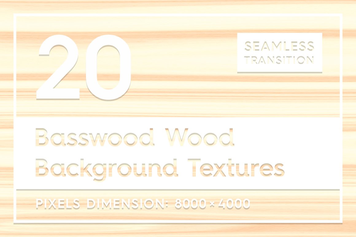 20 Basswood Wood Background Textures cover image.