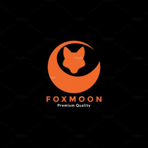 fox tail moon logo symbol icon logo cover image.