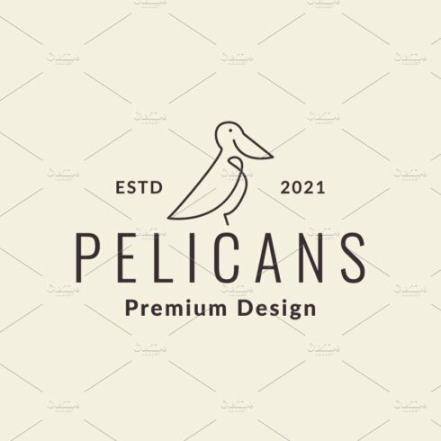 continuous lines bird pelican logo cover image.