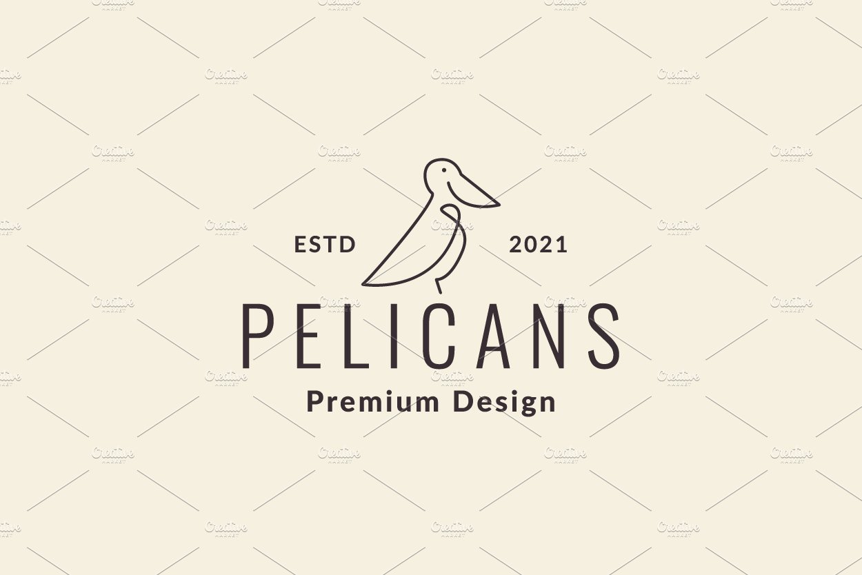 continuous lines bird pelican logo cover image.