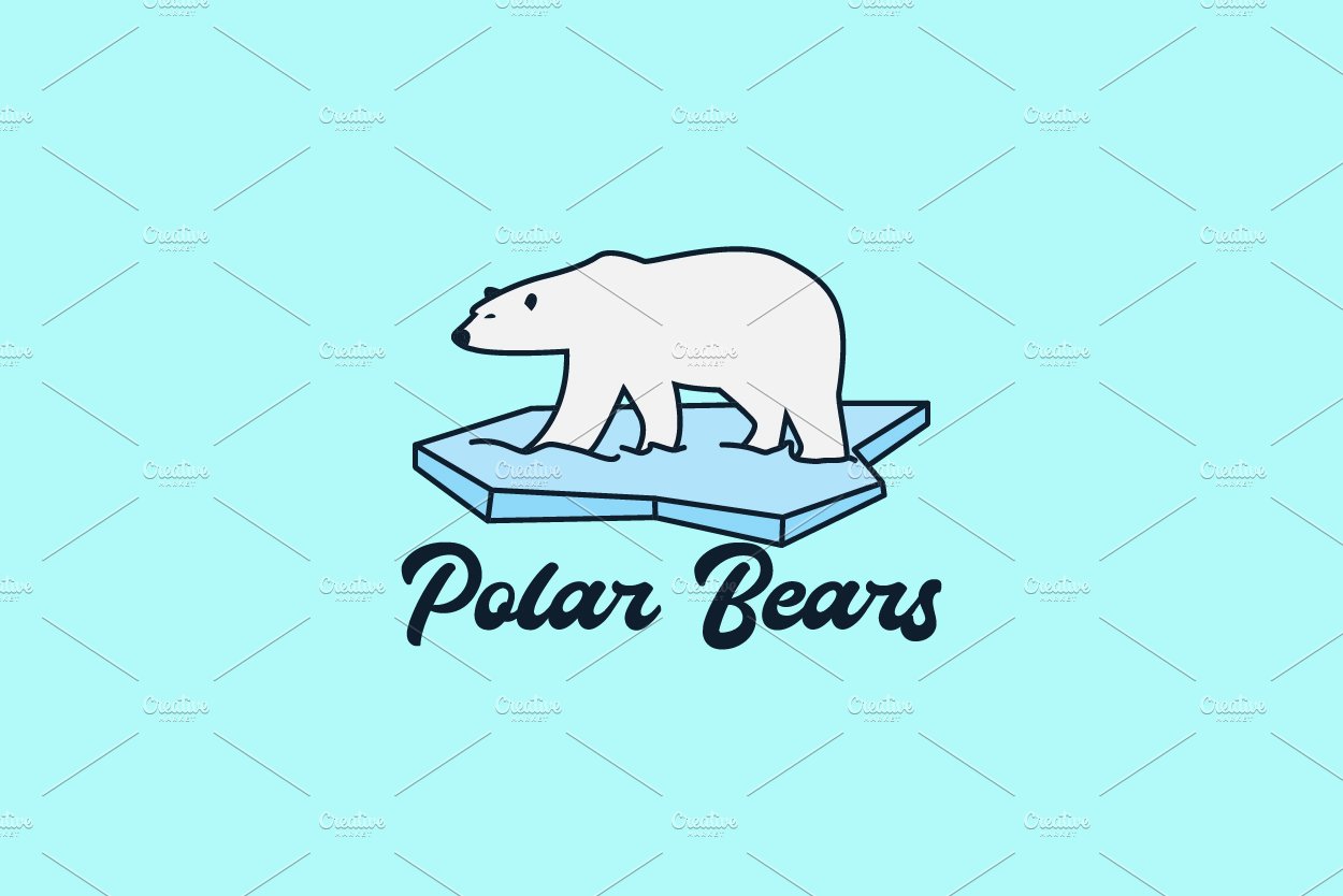 polar bear with iceberg line logo cover image.