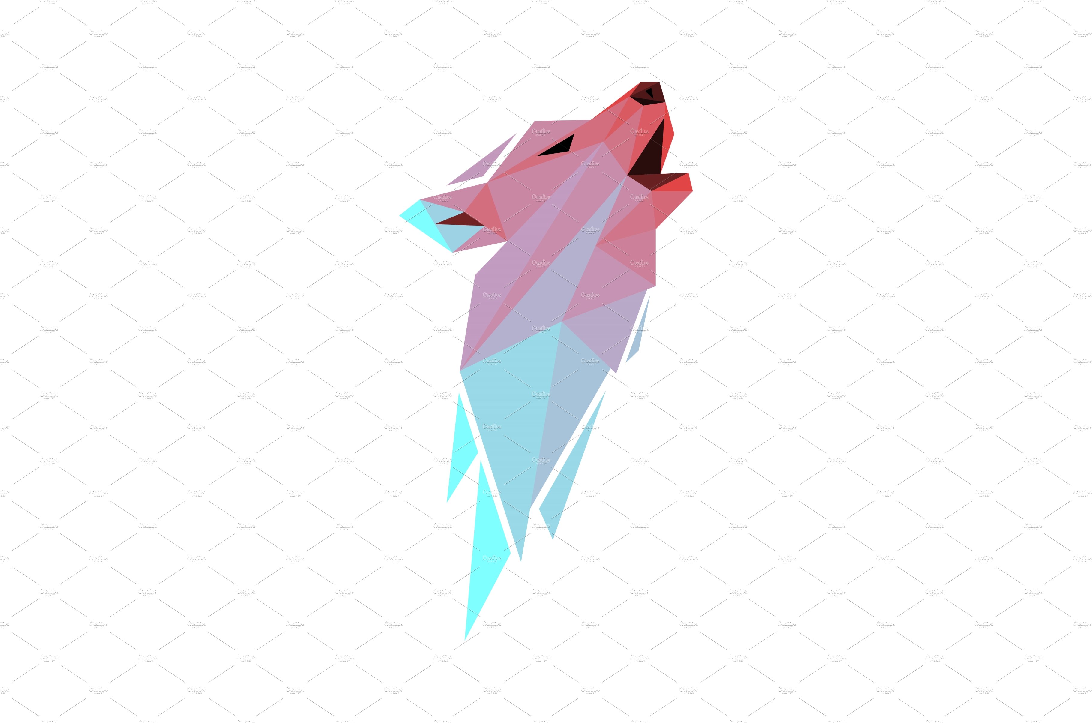 Wolf in paper art style cover image.