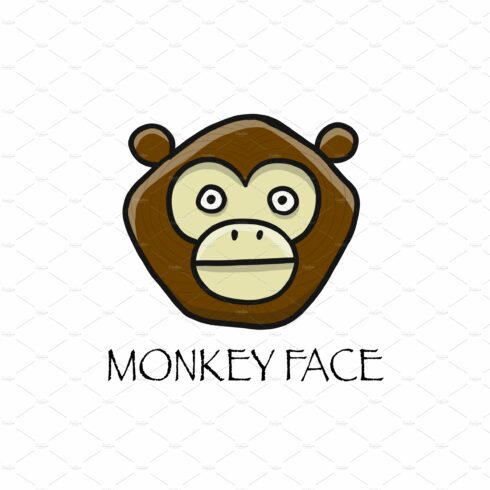 Funny monkey face. Sketch for your cover image.