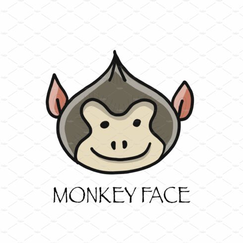 Funny monkey face. Sketch for your cover image.