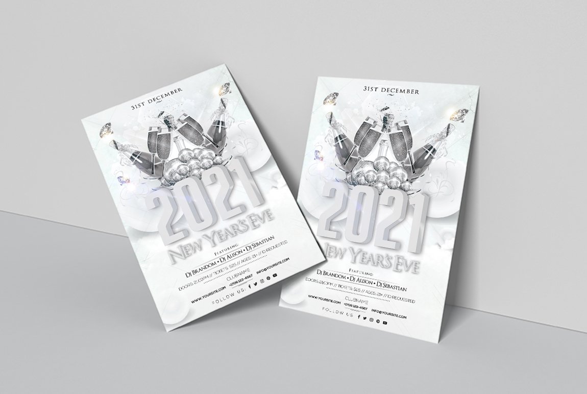 2021 New Years Eve - Flyer Template preview image.
