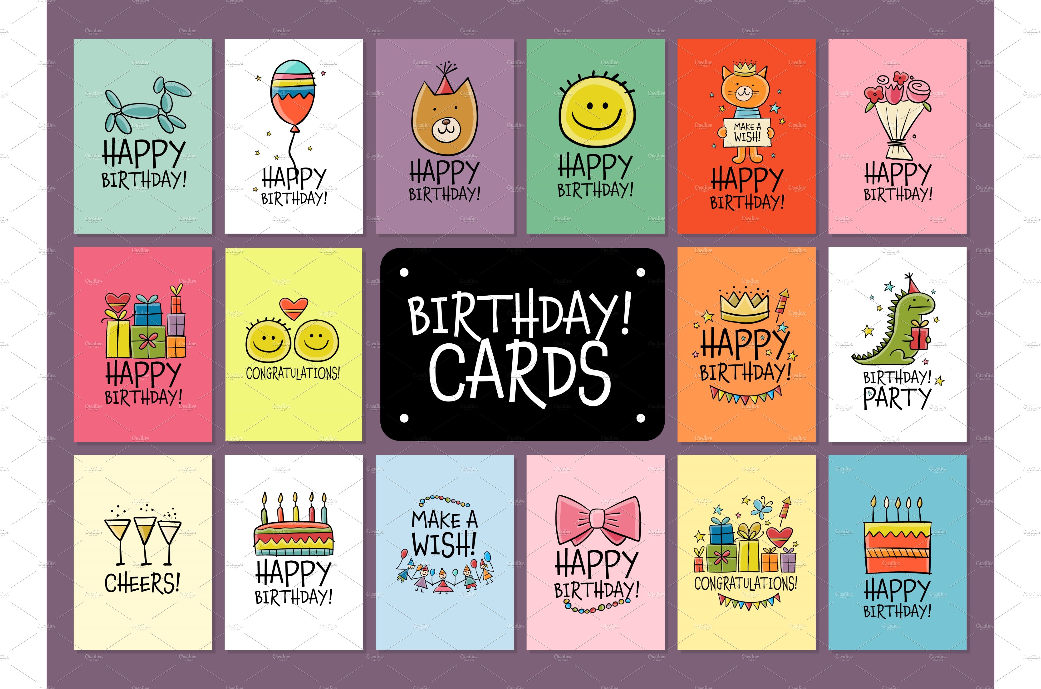 Birthday cards collection cover image.