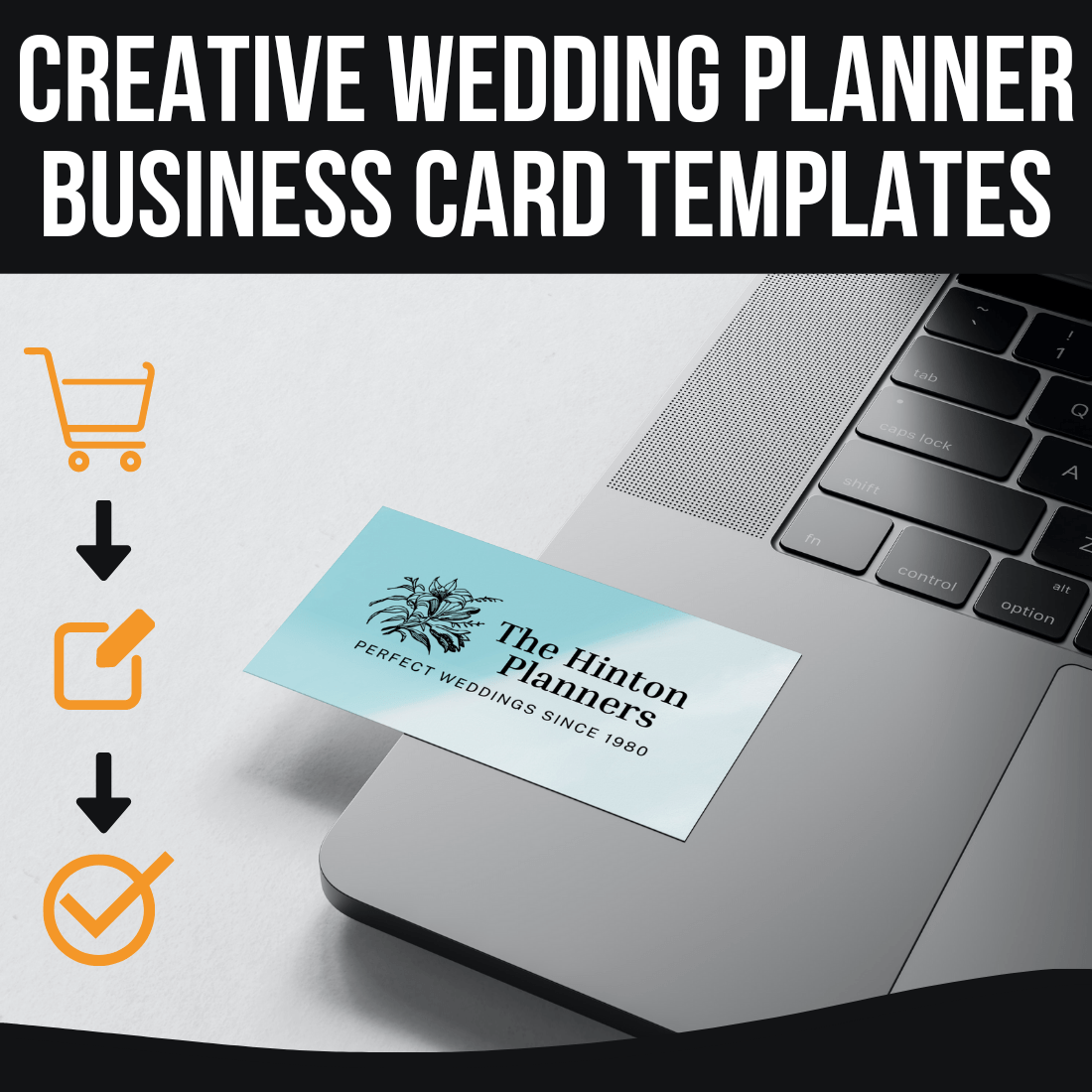 Creative And Modern Wedding Planner Business Card Templates cover image.