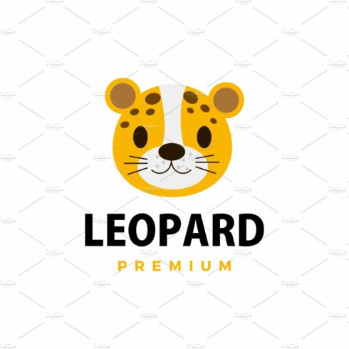 cute cheetah leopard flat logo cover image.