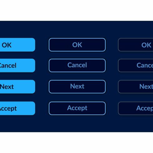 Option buttons UI elements kit cover image.