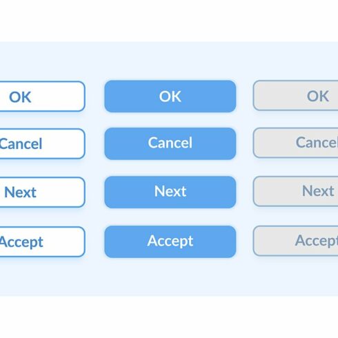 Option buttons UI elements kit cover image.