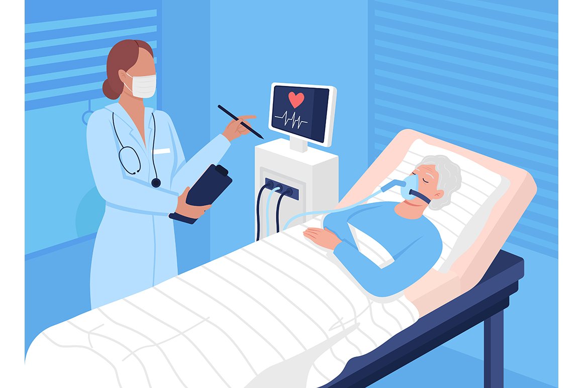 Visit doctor flat illustrations preview image.