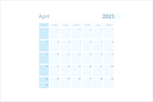 50+ Cute April Calendars 2023 - MasterBundles